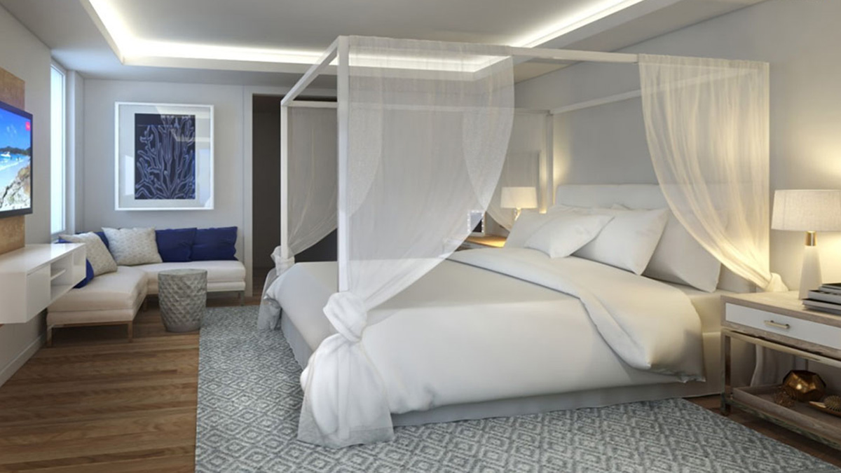 beachfront island suite with private pool